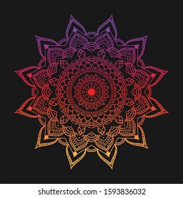 decorative luxury mandala design gradient color