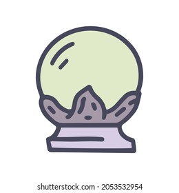 color de bola mágica decorativa vectorial doodle simple icono