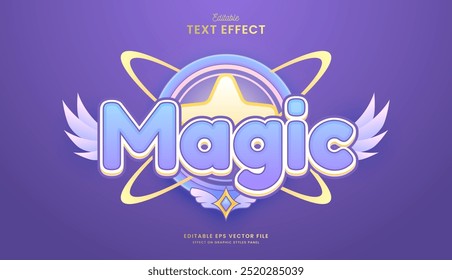 decorative magic circle editable text effect design