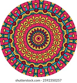 Decorative Mandala Art with Geometric Layers