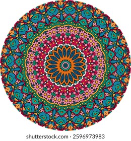Decorative Mandala Art with Geometric Layers
