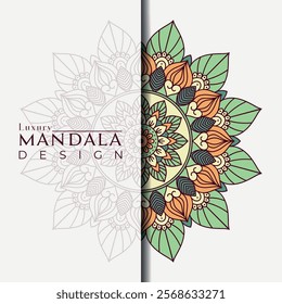 Decorative Mandala Background with Intricate Details.