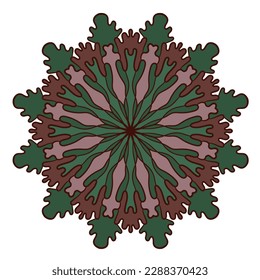 Decorative mandala circular pattern. Elegant round ornament. Vector illustration.