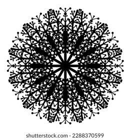 Decorative mandala circular pattern. Elegant round ornament. Vector illustration.