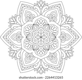 Decorative Mandala-Malbuchseite