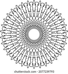 Decorative mandala design, black and white, art, designer ornaments, meditation, yoga and peace