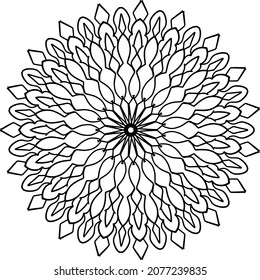 Decorative mandala design, black and white, art, designer ornaments, meditation, yoga and peace