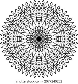 Decorative mandala design, black and white, art, designer ornaments, meditation, yoga and peace