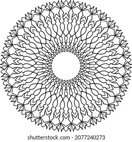 Decorative mandala design, black and white, art, designer ornaments, meditation, yoga and peace