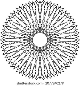 Decorative mandala design, black and white, art, designer ornaments, meditation, yoga and peace