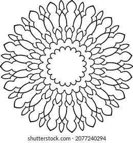 Decorative mandala design, black and white, art, designer ornaments, meditation, yoga and peace