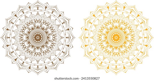 Dekoratives Mandala Design Circular Flower Free Vector.