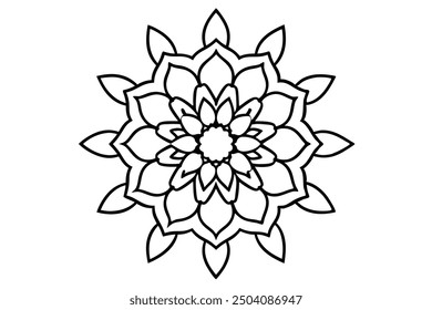 Decorative mandala design for colouring book illustration symmetry patterns (1)