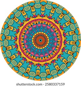 Decorative Mandala Design with with Ethnic and Bohemian Touch
