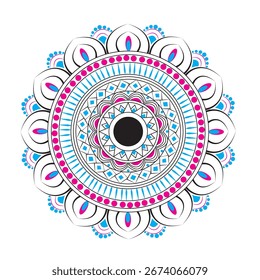 Decorative mandala design with geometric pattern