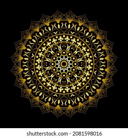 Decorative mandala design with golden arabesque pattern arabic islamic east style.
Luxury mandala design for print, poster, cover, brochure, flyer, banner.