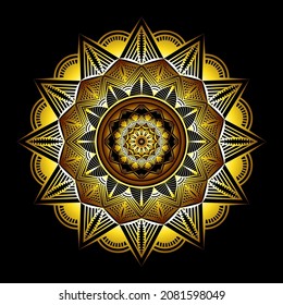Decorative mandala design with golden arabesque pattern arabic islamic east style.
Luxury mandala design for print, poster, cover, brochure, flyer, banner.