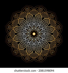 Decorative mandala design with golden arabesque pattern arabic islamic east style.
Luxury mandala design for print, poster, cover, brochure, flyer, banner.