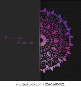 Decorative mandala design with gradient color