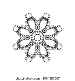 Decorative mandala design isolated background vector