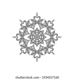 Decorative mandala design isolated background vector