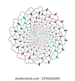 Decorative mandala design with pastel colours