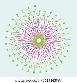 Decorative mandala design with pastel colours
