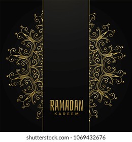 decorative mandala design for ramadan kareem with text space