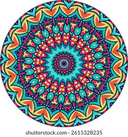 Decorative Mandala Design with Repeating Shapes