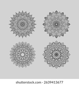 Decorative Mandala Floral 4 Set 