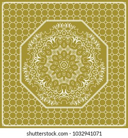 Decorative mandala flower ornament. pattern. vector. Tribal Ethnic Arabic, Indian, motif. for fashion design, wallpaper, invitation