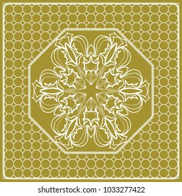 Decorative mandala flower ornament. pattern. vector. Tribal Ethnic Arabic, Indian, motif. for fashion design, wallpaper, invitation