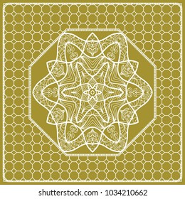 Decorative mandala flower ornament. pattern. vector. Tribal Ethnic Arabic, Indian, motif. for fashion design, wallpaper, invitation