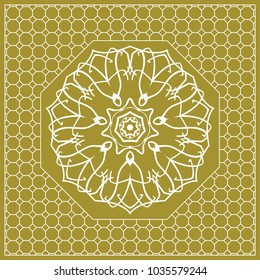 Decorative mandala flower ornament. pattern. vector. Tribal Ethnic Arabic, Indian, motif. for fashion design, wallpaper, invitation