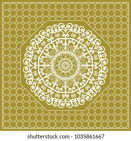 Decorative mandala flower ornament. pattern. vector. Tribal Ethnic Arabic, Indian, motif. for fashion design, wallpaper, invitation