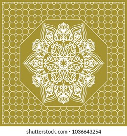 Decorative mandala flower ornament. pattern. vector. Tribal Ethnic Arabic, Indian, motif. for fashion design, wallpaper, invitation