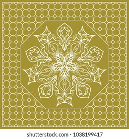 Decorative mandala flower ornament. pattern. vector. Tribal Ethnic Arabic, Indian, motif. for fashion design, wallpaper, invitation