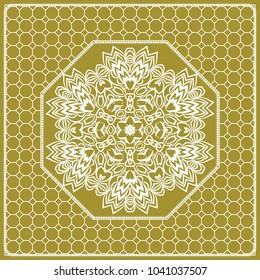 Decorative mandala flower ornament. pattern. vector. Tribal Ethnic Arabic, Indian, motif. for fashion design, wallpaper, invitation