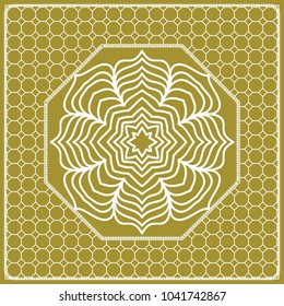 Decorativo adorno floral de mandala. patrón. vectorial. Étnica tribal árabe, india, motivo. diseño de moda, tapicería, invitación
