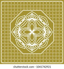 Decorative mandala flower ornament. pattern. vector. Tribal Ethnic Arabic, Indian, motif. for fashion design, wallpaper, invitation