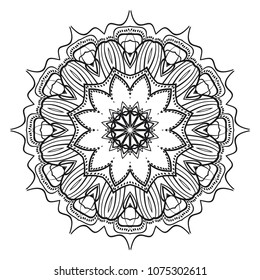 Decorative mandala flower ornament. pattern. vector. Tribal Ethnic Arabic, Indian, motif. for fashion design, wallpaper, invitation.