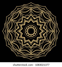 Decorative mandala flower ornament. pattern. vector. Tribal Ethnic Arabic, Indian, motif. for fashion design, wallpaper, invitation.