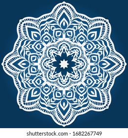 Decorative mandala flower ornament. pattern. vector. Tribal Ethnic Arabic, Indian, motif. for fashion design, wallpaper, invitation