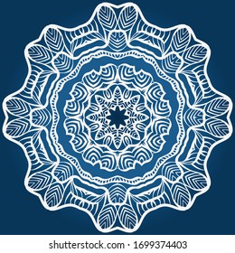 Decorativo adorno floral de mandala.patrón. vectorial. Étnica tribal árabe, india, motivo. diseño de moda, tapicería, invitación