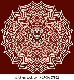 Decorative mandala flower ornament. pattern. vector. Tribal Ethnic Arabic, Indian, motif. for fashion design, wallpaper, invitation