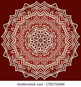 Decorativo adorno floral de mandala.patrón. vectorial. Étnica tribal árabe, india, motivo. diseño de moda, tapicería, invitación