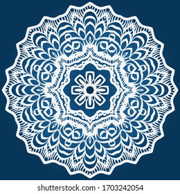 Decorative mandala flower ornament. pattern. vector. Tribal Ethnic Arabic, Indian, motif. for fashion design, wallpaper, invitation