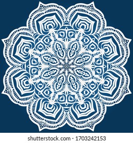 Decorativo adorno floral de mandala.patrón. vectorial. Étnica tribal árabe, india, motivo. diseño de moda, tapicería, invitación