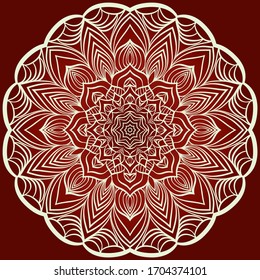 Decorative mandala flower ornament. pattern. vector. Tribal Ethnic Arabic, Indian, motif. for fashion design, wallpaper, invitation