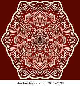 Decorative mandala flower ornament. pattern. vector. Tribal Ethnic Arabic, Indian, motif. for fashion design, wallpaper, invitation